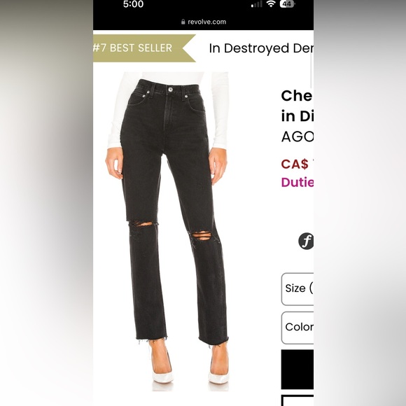 AGOLDE Cherie High Rise Straight size 29 - Picture 9 of 12